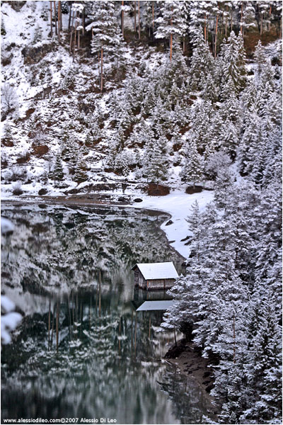 Laghetto innevato