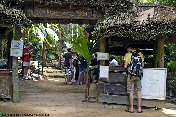 L'entrata della riserva Vallée de Mai - Seychelles