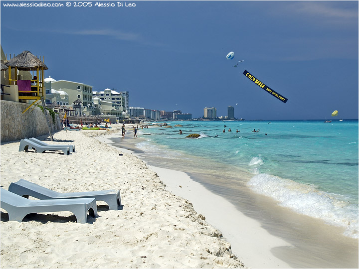 In spiaggia a Cancun