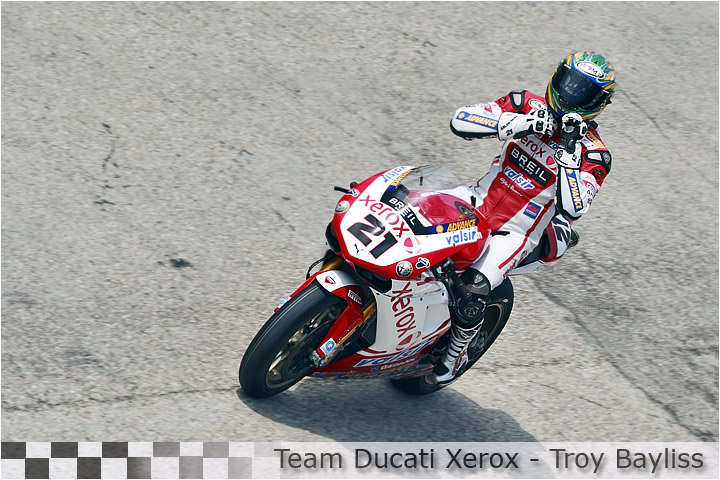 Il due volte campione del mondo del team Ducati Xerox - Troy Bayliss